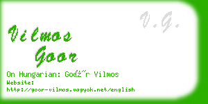 vilmos goor business card